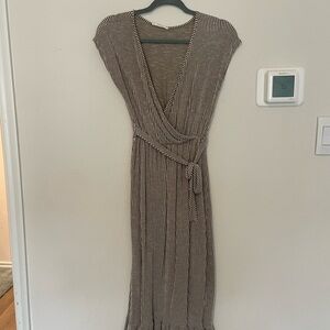 Caution To The Wind Gray Striped Top